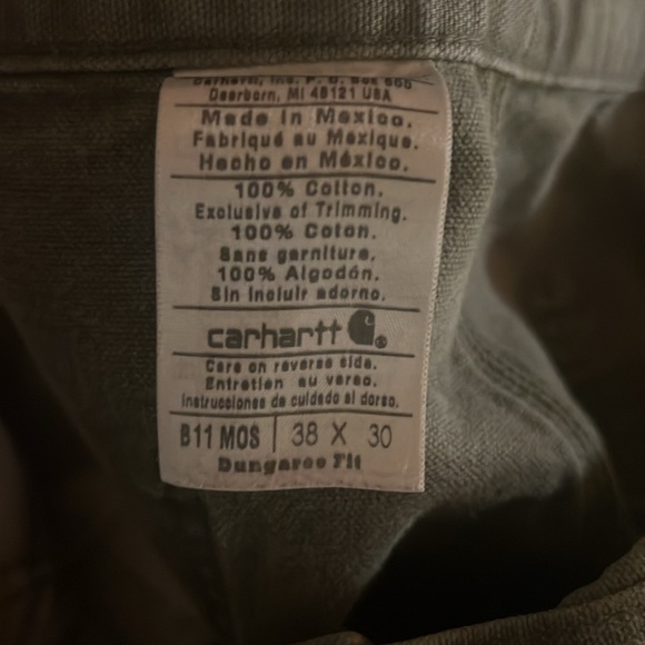 Carhartt men’s 38x30 but likely fitting smaller Dungaree fit, - Picture 7 of 7